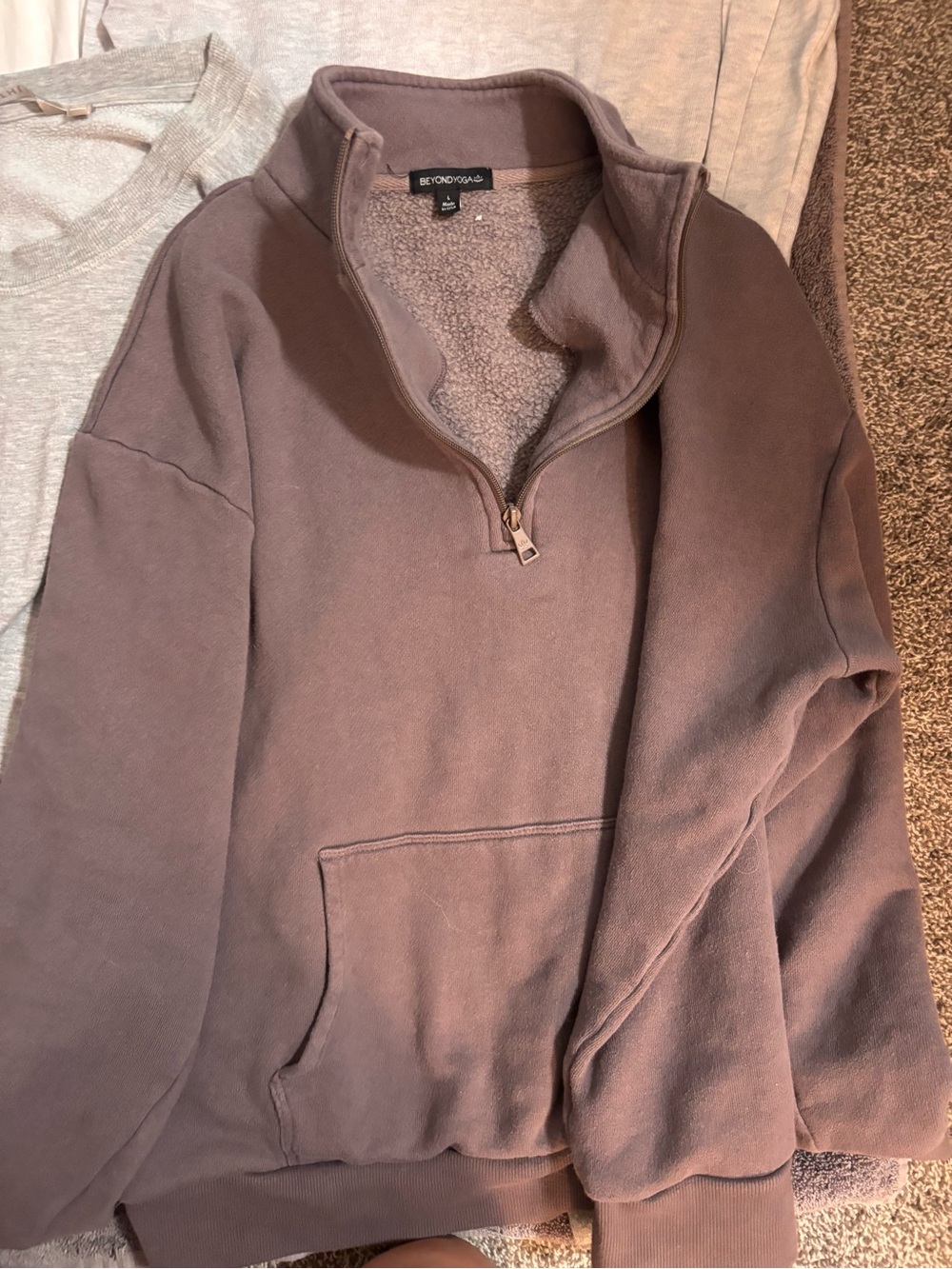 Beyond Yoga Quarter-Zip Pullover + Lululemon Long-Sleeve Tops - Mixed Set - Picture 2 of 9